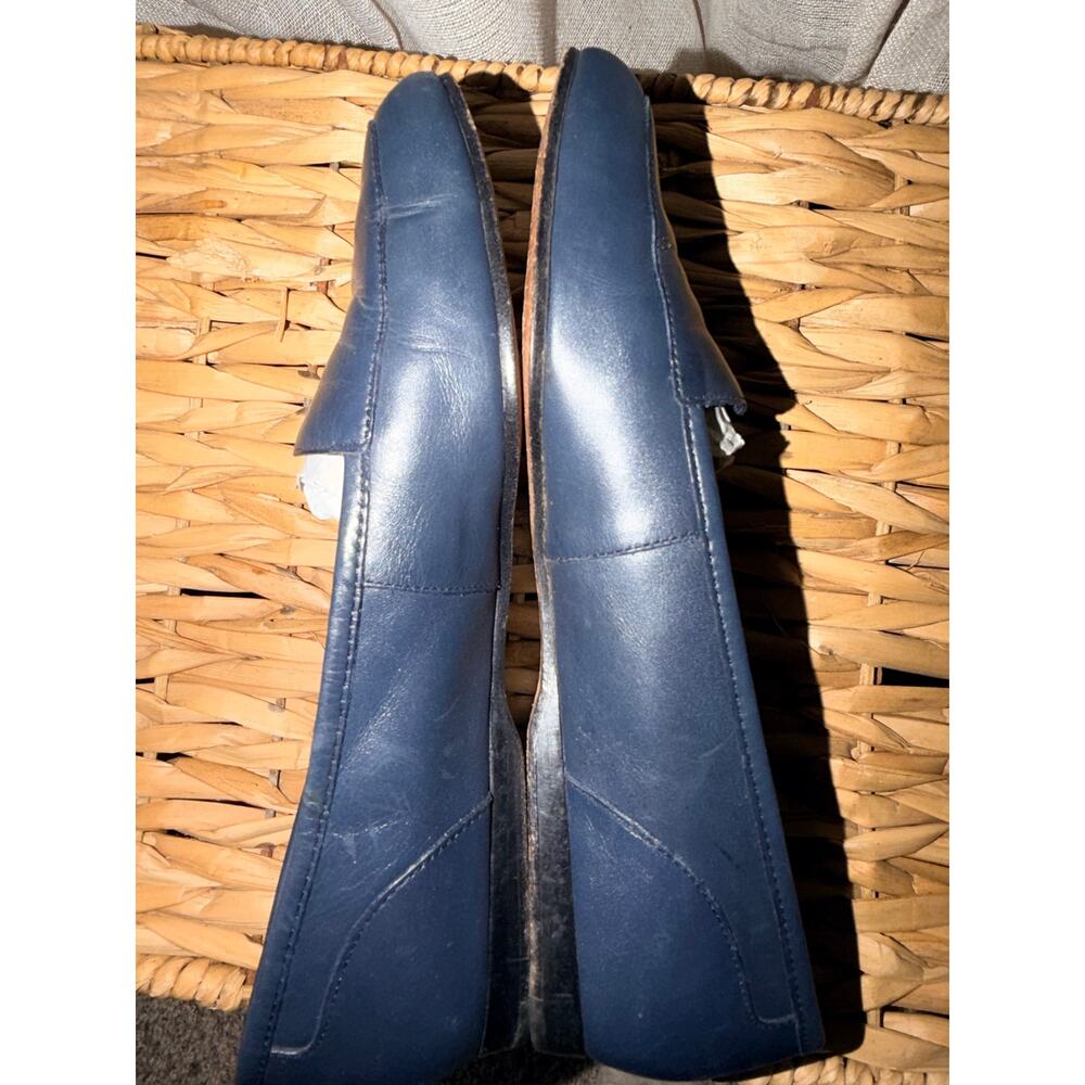 Enzo Angelini Navy square toe leather flat 7 liberty - Picture 5 of 7